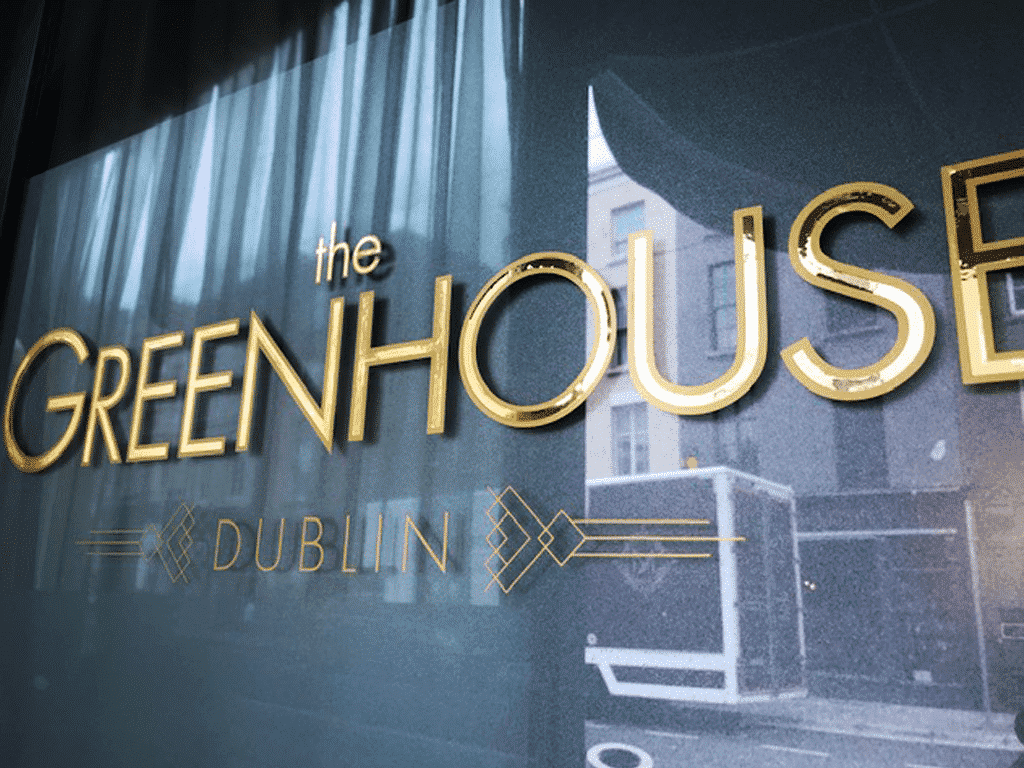 The Greenhouse entrance signage